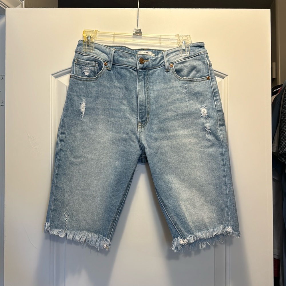 Bohme Stonewashed Bermuda Denim Shorts